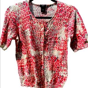 Ann Taylor Factory Short Sleeve Summer Cardigan, Size PM